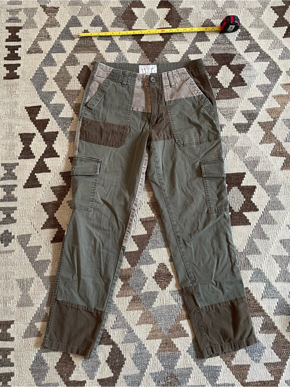 Sun + Stone patchwork cropped pants